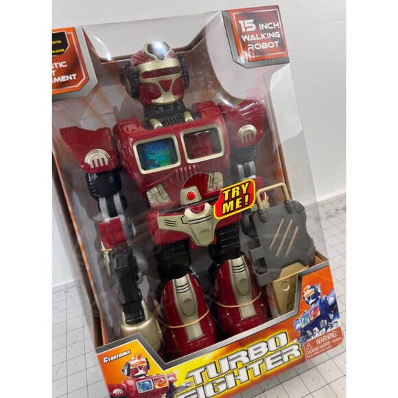 CYBOTRONiX Turbo Fighter Red Attack Robot 15” Mars Autotron New NOS - Picture 2 of 7